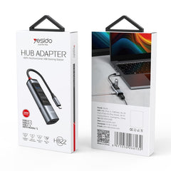 Yesido HB22 5 in 1 USB-C / Type-C Multifunction Docking Station HUB Adapter - HoMEdemic™ 