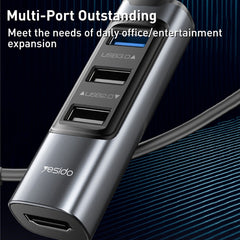 Yesido HB22 5 in 1 USB-C / Type-C Multifunction Docking Station HUB Adapter - HoMEdemic™ 