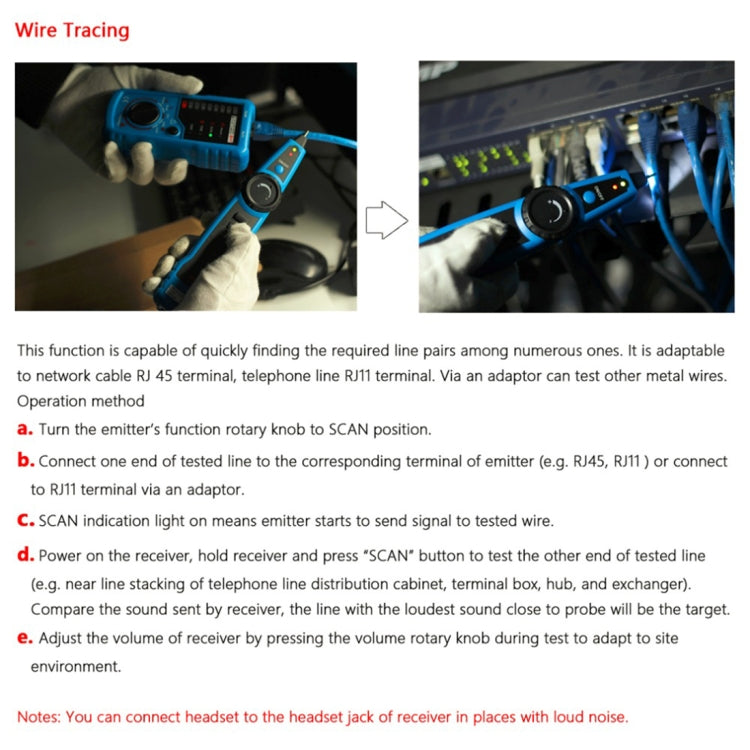BSIDE FWT11 RJ11 / RJ45 Telephone Wire Tracker Ethernet LAN Network Cable Tester Detector Line Finder, FWT11 Line Finder - HoMEdemic™ 