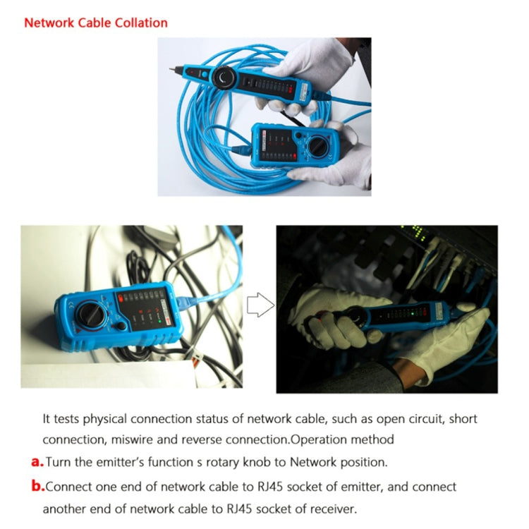 BSIDE FWT11 RJ11 / RJ45 Telephone Wire Tracker Ethernet LAN Network Cable Tester Detector Line Finder, FWT11 Line Finder - HoMEdemic™ 