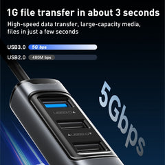 Yesido HB24 5 in 1 USB-C / Type-C Multifunction Docking Station HUB Adapter - HoMEdemic™ 