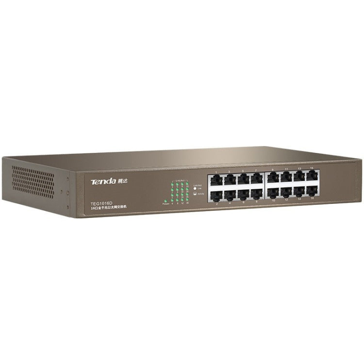 Tenda TEG1016D Desktop v6.0 16-Port Gigabit Ethernet Switch 6KV Lightning Protect - HoMEdemic™ 