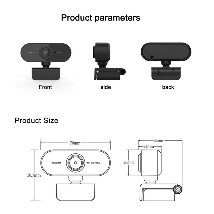 HD-U01 1080P USB Camera WebCam with Microphone - HoMEdemic™ 