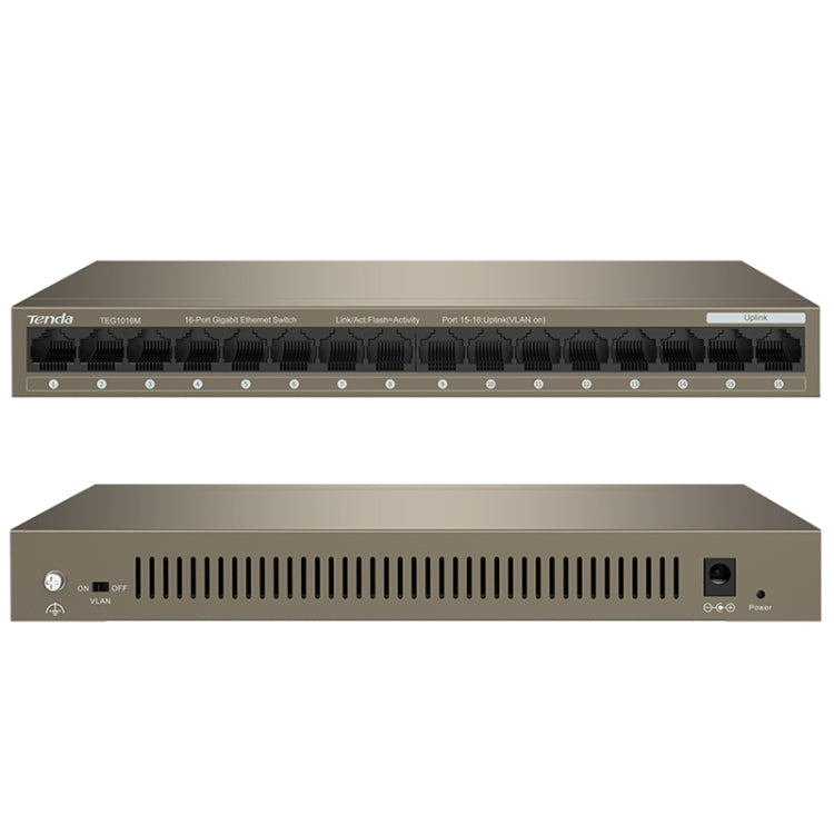 Tenda TEG1016M Desktop Metal 16-Port Gigabit Ethernet Switch Fast Establish High-Speed Network - HoMEdemic™ 