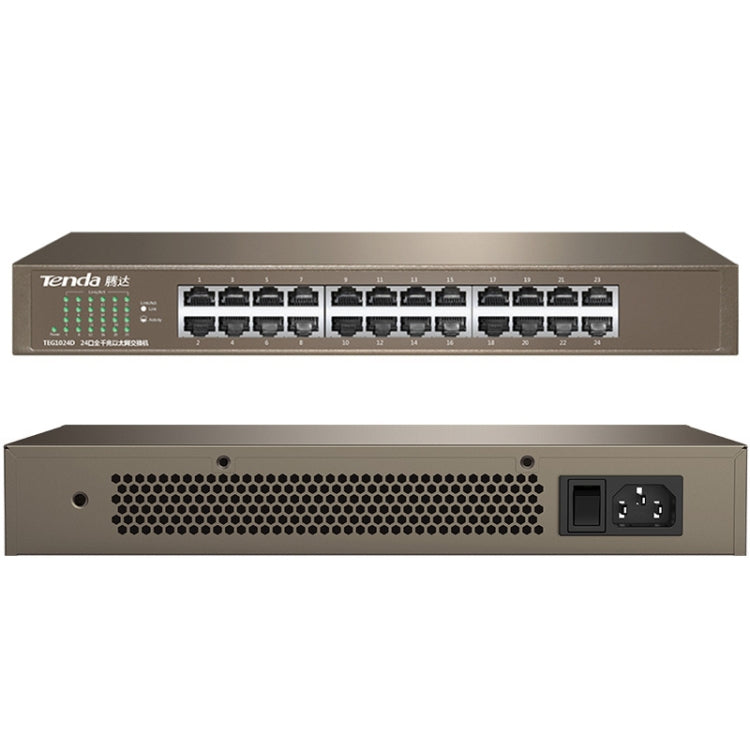 Tenda TEG1024D Desktop v7.0 24-Port Gigabit Ethernet Switch 6KV Lightning Protect - HoMEdemic™ 