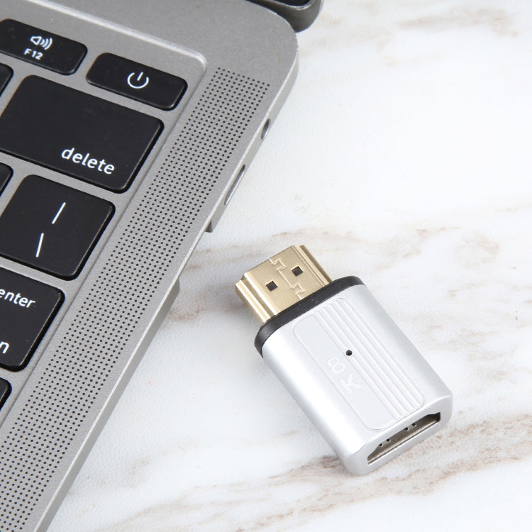 8K 60Hz HDMI Male to HDMI Female Magnetic Adapter (Silver) - HoMEdemic™ 