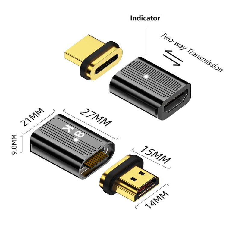 8K 60Hz HDMI Male to HDMI Female Magnetic Adapter (Blue) - HoMEdemic™ 