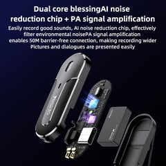 YESIDO KR17 2 in 1 Wireless Lavalier Microphone Type-C Receiver with Charging Box - HoMEdemic™ 