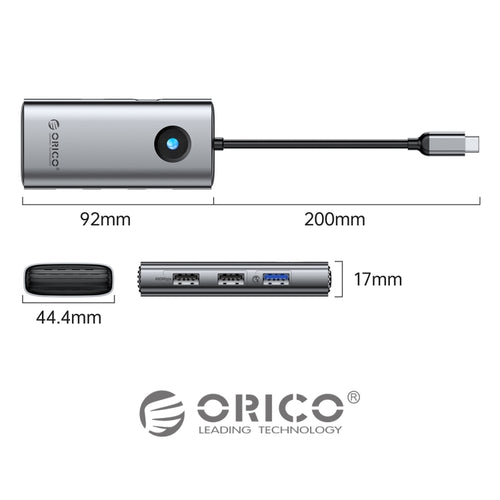 ORICO ORICO-PW11-6PCR R45 Type-C / USB-C 6-in-1 5Gbps Multifunction Docking Station (Silver) - HoMEdemic™ 