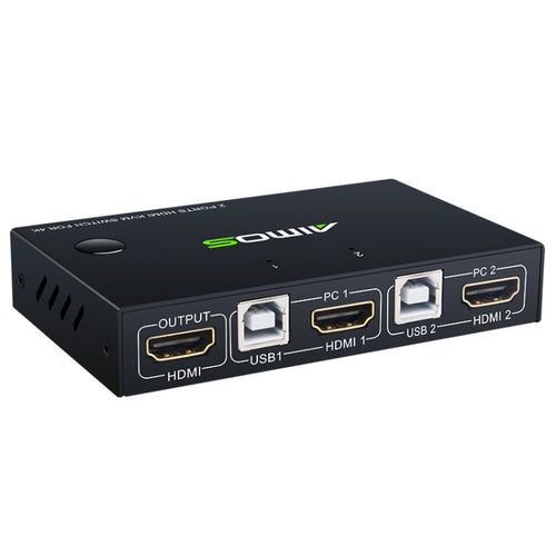 AM-KVM201 4K Ultra HD Metal Case 2 In 1 Out HDMI KVM Switch - HoMEdemic™ 