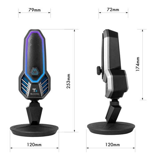 Yanmai T2 USB Gaming Condenser Microphone with RGB Lighting - HoMEdemic™ 