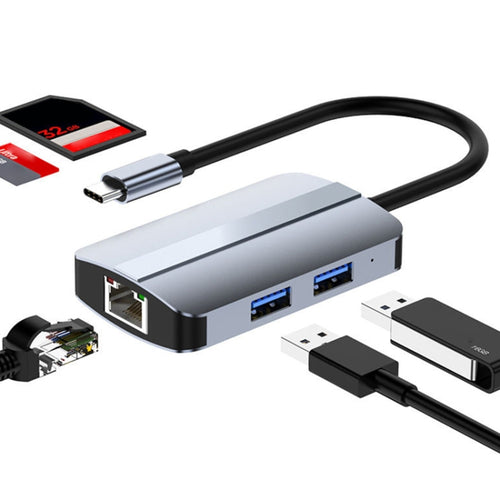 BYL-2112 5 in 1 USB-C / Type-C to USB Multifunctional Docking Station HUB Adapter - HoMEdemic™ 