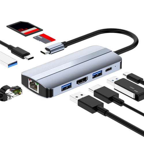 BYL-2206 9 in 1 USB-C / Type-C to USB Multifunctional Docking Station HUB Adapter - HoMEdemic™ 