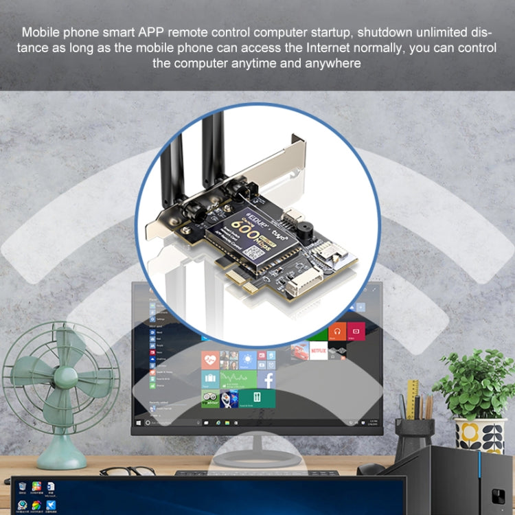 EDUP AC600SW 600Mbps Remote Control Computer Power On and Off Network Card - HoMEdemic™ 