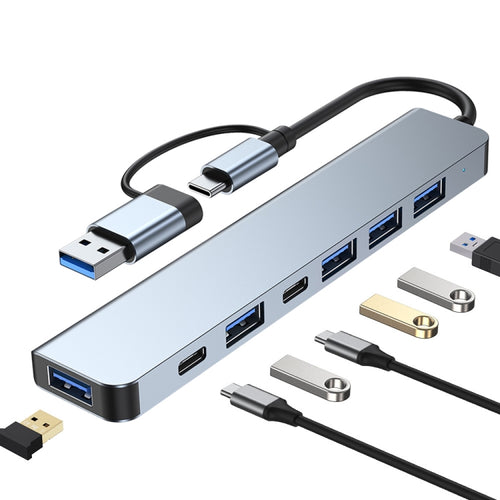 BYL-2217TU 7 in 1 USB 3.0 and Type-C / USB-C to USB 3.0 USB 2.0 HUB Adapter - HoMEdemic™ 