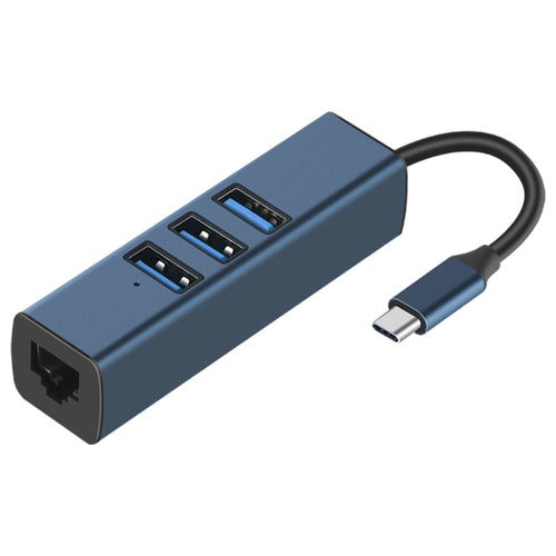 RDS 6307-3 USB-C / Type-C to USB3.0 + Dual USB2.0 + RJ45 4 in 1 HUB Adapter - HoMEdemic™ 