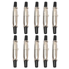 10 Pairs 3 Pin XLR Plug Male + Female Jack Mic Jack Plug Socket Connector, 10 Pairs - HoMEdemic™ 