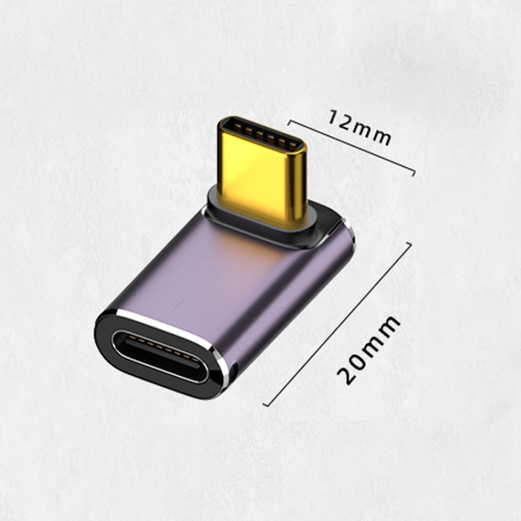 240W USB-C/Type-C Female to USB-C/Type-C Male 40Gbps Vertical Angle Adapter with Light, Vertical Angle Adapter - HoMEdemic™ 