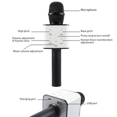 SDRD SD-08 Double Speakers High Sound Quality Handheld KTV Karaoke Recording Bluetooth Wireless Condenser Microphone - HoMEdemic™ 