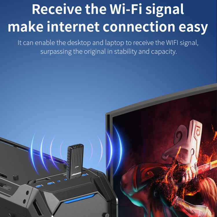 COMFAST CF-970AX 3000Mbps Dual Band Wireless Network Card WiFi6 USB Adapter - HoMEdemic™ 