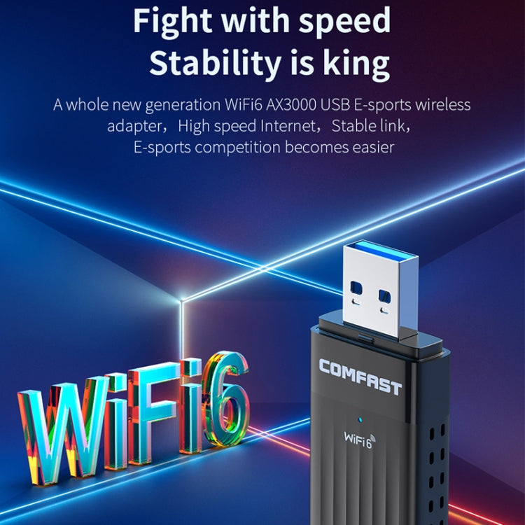 COMFAST CF-970AX 3000Mbps Dual Band Wireless Network Card WiFi6 USB Adapter - HoMEdemic™ 