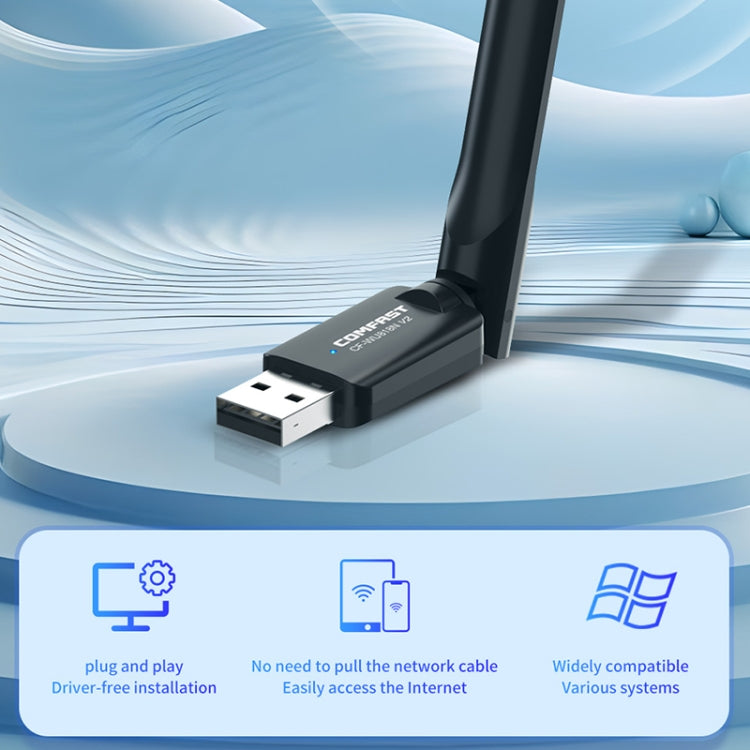 COMFAST CF-WU818N V2 150Mbps 2.4GHz WiFi Mini USB Network Adapter - HoMEdemic™ 