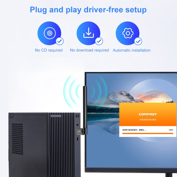 COMFAST CF-WU818N V2 150Mbps 2.4GHz WiFi Mini USB Network Adapter - HoMEdemic™ 