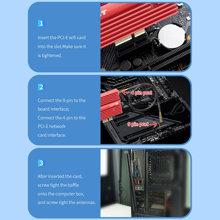 COMFAST CF-BE200 Pro 8774Mbps WiFi7 PCIE Wireless Network Adapter WiFi Receiver - HoMEdemic™ 