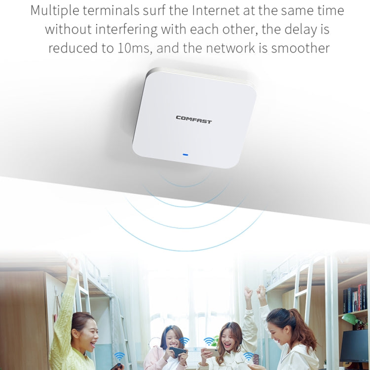 COMFAST CF-E395AX 3000Mbps WiFi6 2.4G & 5.8GHz Dual Band Indoor Wireless Ceiling AP - HoMEdemic™ 