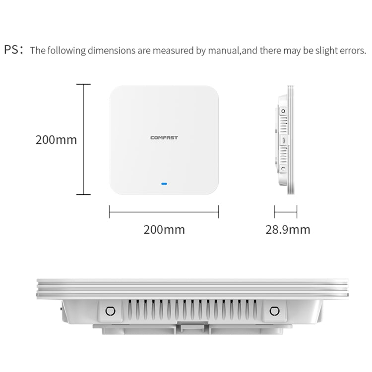 COMFAST CF-E395AX 3000Mbps WiFi6 2.4G & 5.8GHz Dual Band Indoor Wireless Ceiling AP - HoMEdemic™ 