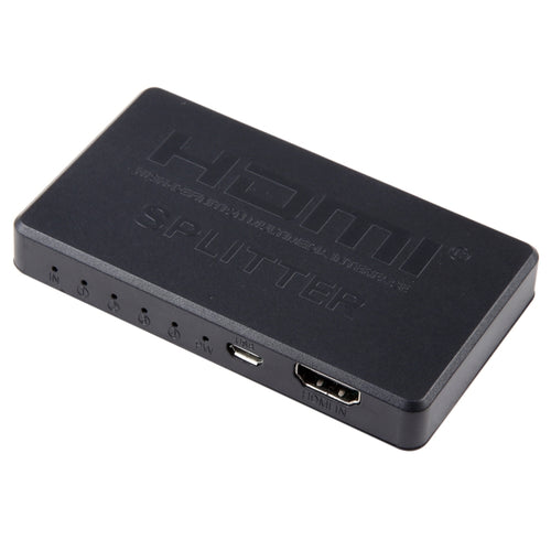 3D 4K HDMI Splitter Box, 1 Input x 4 Output, USB Power Supply(Black) - HoMEdemic™ 