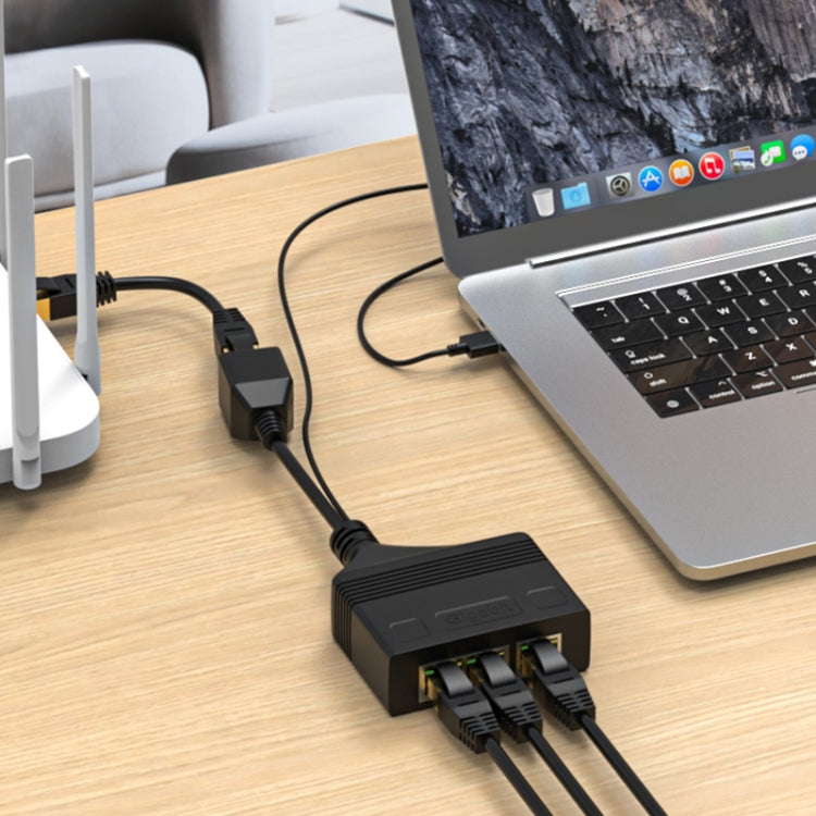 Female RJ45 3 in 1 Gigabit Network Splitter Cable Ethernet Network Coupler - HoMEdemic™ 