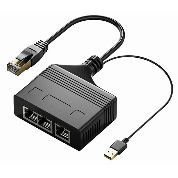 Male RJ45 3 in 1 100M Network Splitter Cable Ethernet Network Coupler - HoMEdemic™ 