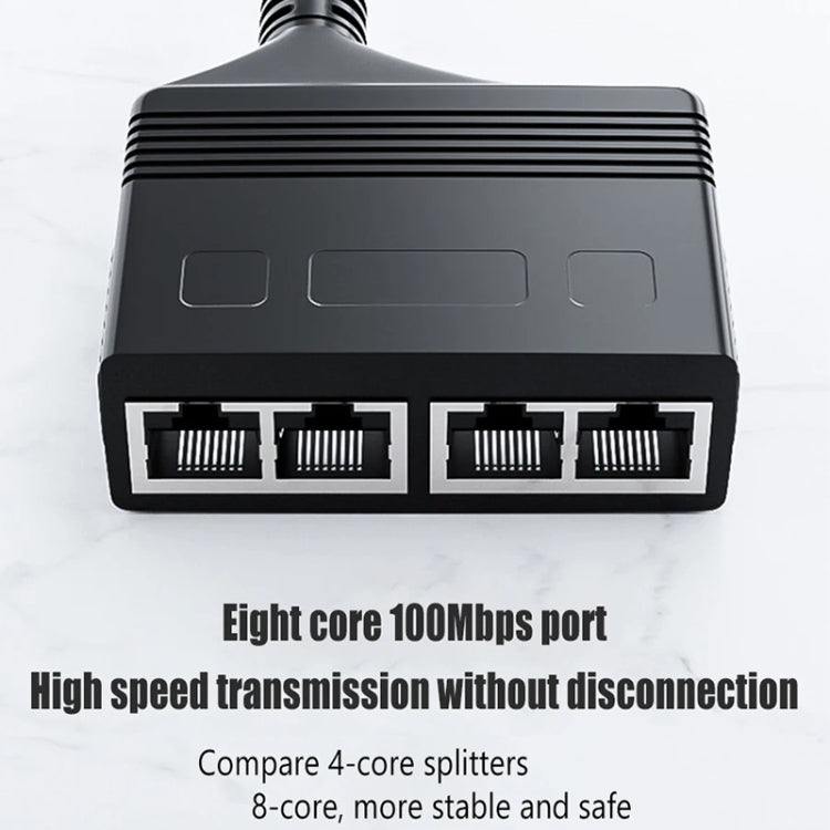 Female RJ45 4 in 1 100M Network Splitter Cable Ethernet Network Coupler - HoMEdemic™ 