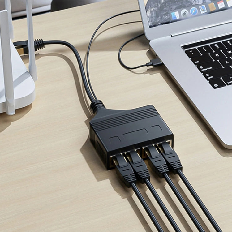 Female RJ45 4 in 1 100M Network Splitter Cable Ethernet Network Coupler - HoMEdemic™ 