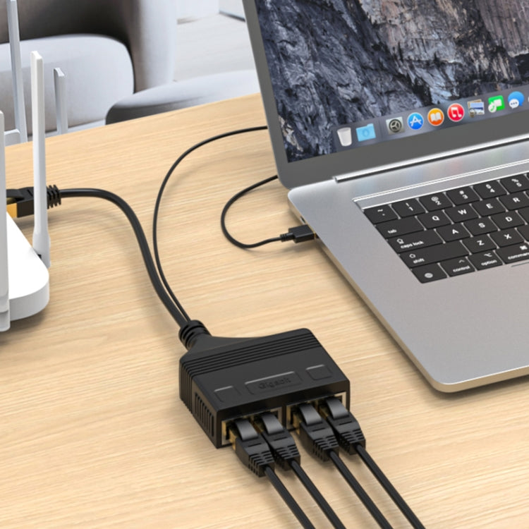 Female RJ45 4 in 1 Gigabit Network Splitter Cable Ethernet Network Coupler - HoMEdemic™ 