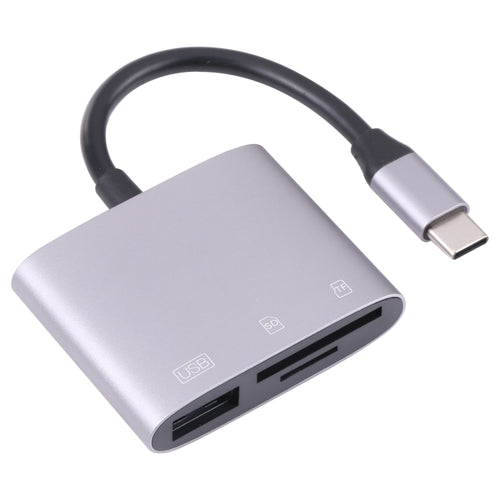 NK-3041 3 in 1 USB-C / Type-C Male to USB Female + SD / TF Card Slots OTG Adapter SD / TF Card Reader - HoMEdemic™ 