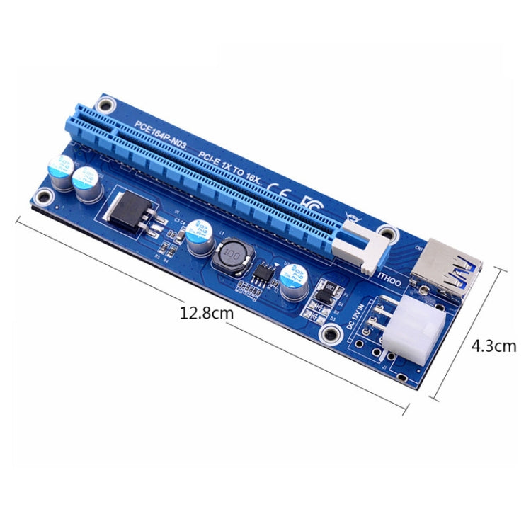 PCE164P-N03 VER006C Mini PCI-E 1X To 16X Riser For Laptop External Image Card, Spec: Blue Board 6pin - HoMEdemic™ 