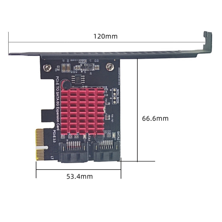 PCI-E 1X GEN3 To SATA3.0 Expansion Card 2 Ports 6Gbps Transfer Expansion IPFS Hard Disk - HoMEdemic™ 
