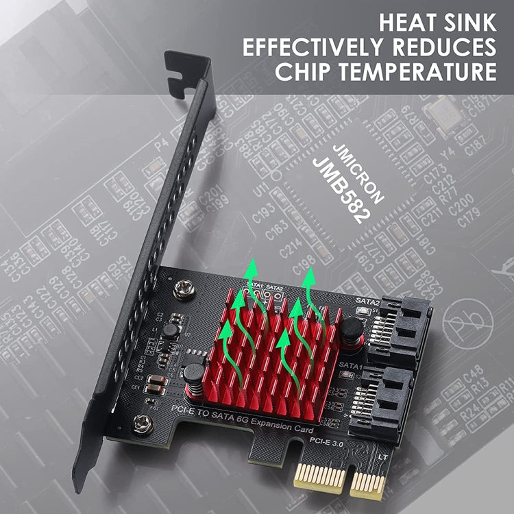 PCI-E 1X GEN3 To SATA3.0 Expansion Card 2 Ports 6Gbps Transfer Expansion IPFS Hard Disk - HoMEdemic™ 
