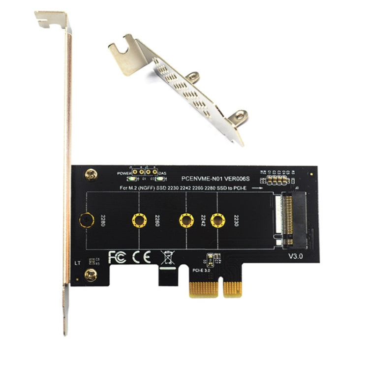 PCI-E 1X To M.2 NVME KEY-M SSD Riser Card Adapter With Baffle - HoMEdemic™ 