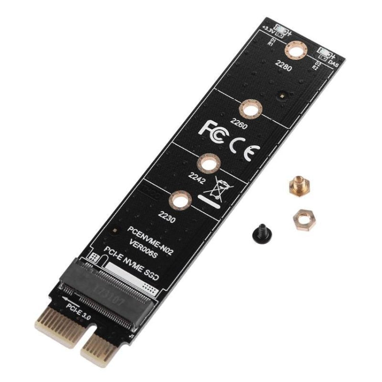 PCI-E 1X To M.2 NVME KEY-M SSD Riser Card Adapter With Baffle - HoMEdemic™ 