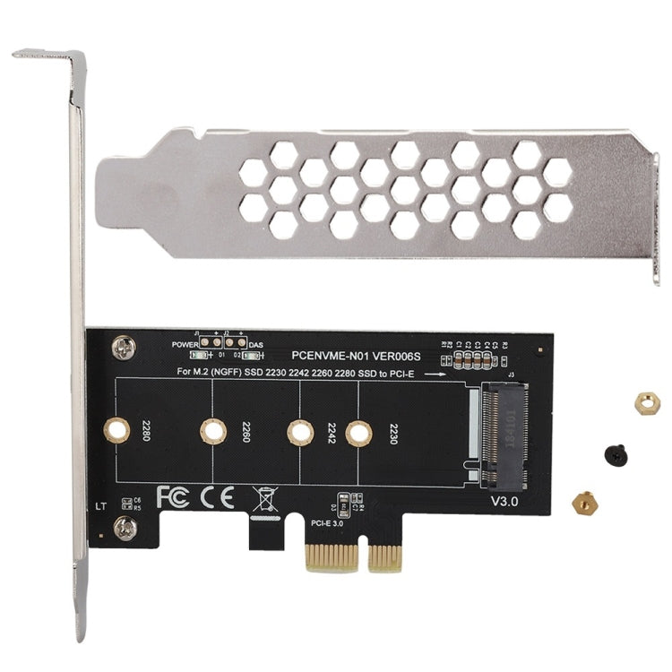 PCI-E 1X To M.2 NVME KEY-M SSD Riser Card Adapter Without Baffle - HoMEdemic™ 