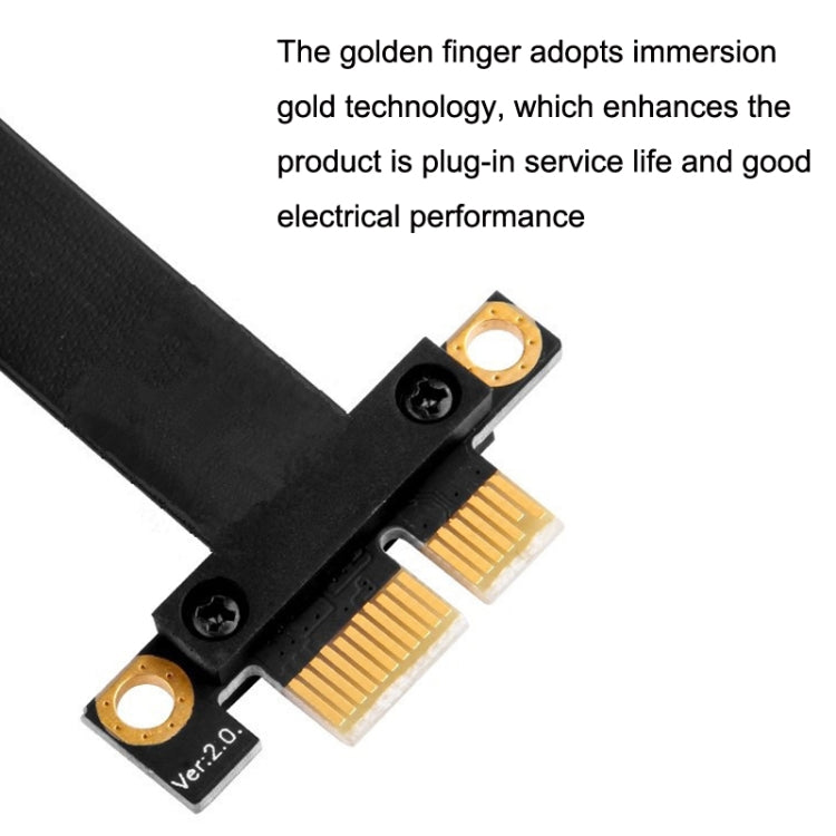 PCI-E 3.0 1X 180-degree Graphics Card Wireless Network Card Adapter Block Extension Cable, Length: 25cm - HoMEdemic™ 