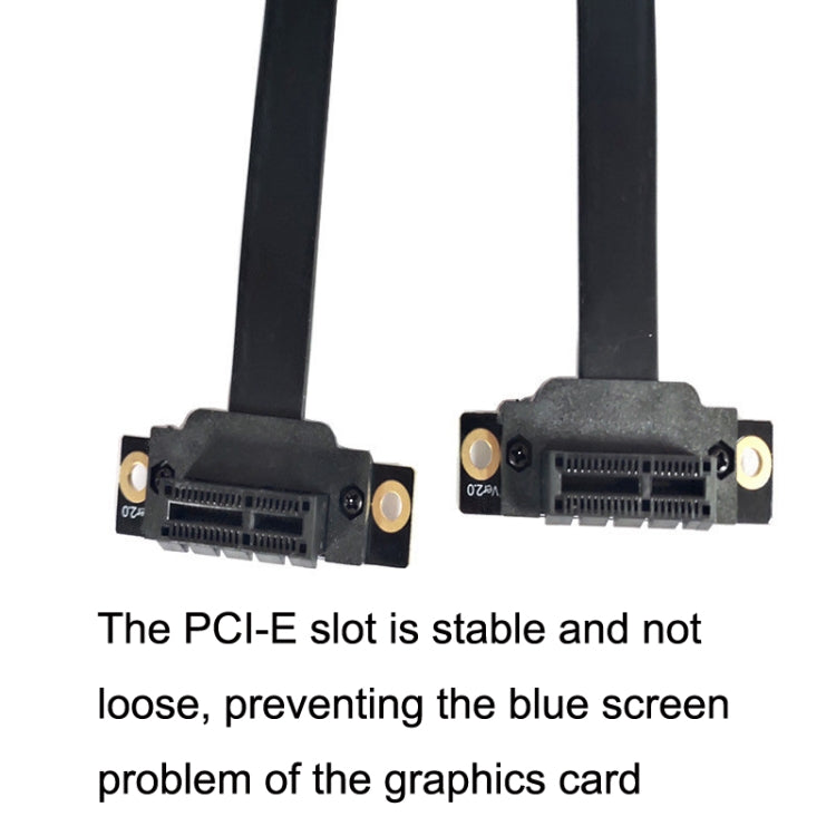 PCI-E 3.0 1X 180-degree Graphics Card Wireless Network Card Adapter Block Extension Cable, Length: 25cm - HoMEdemic™ 