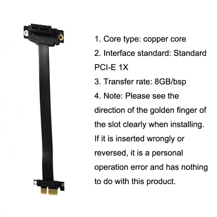 PCI-E 3.0 1X 180-degree Graphics Card Wireless Network Card Adapter Block Extension Cable, Length: 40cm - HoMEdemic™ 