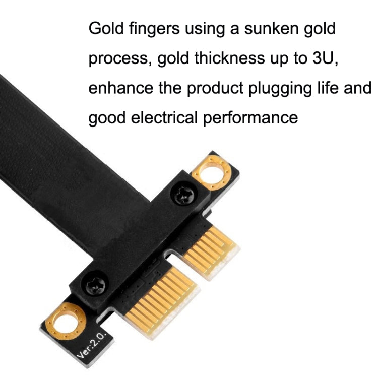 PCI-E 3.0 1X 90 Degrees Graphics Card / Wireless Network Card Extension Cable, Cable Length: 30cm - HoMEdemic™ 