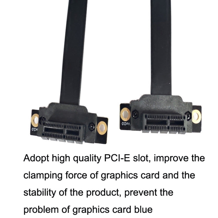 PCI-E 3.0 1X To 1X 90 Degrees Reverse Graphics Card / Wireless Network Card / Conversion Card Extension Cable(Black) - HoMEdemic™ 