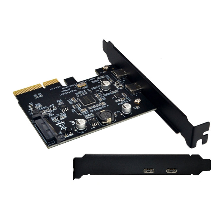 PCI-E 4X To USB3.1 Dual USB-C/Type-C Port 10Gbps Expansion Card  With ASMedia ASM3142 Chip - HoMEdemic™ 