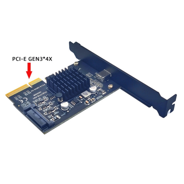 PCI-E 4X To  USB3.2 Gen2x2 Type-C 20Gbps SATA Expansion Card Asmedia ASM3242 Chip - HoMEdemic™ 